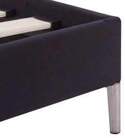 Estrutura de cama 90x200 cm tecido preto