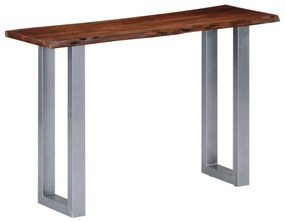 Mesa consola 115x35x76 cm madeira de acácia maciça e ferro