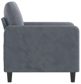 Poltrona 60 cm veludo verde-escuro