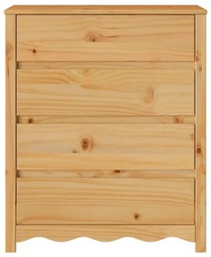 Cômoda vidaXL 'DRAMMEN'76,5x40x91 cm Madeira Sólida de Pinheiro