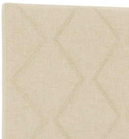 Cama vidaXL Creme 90x190 cm Tecido