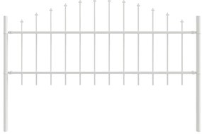 Cerca de Jardim vidaXL com Topo Arqueado Branca 13,6x0,75 m em Aço
