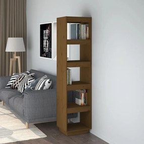 vidaXL Estante/divisória 40x35x167 cm pinho maciço castanho mel