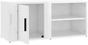 Móvel de TV 80x31,5x36 cm derivados de madeira branco brilhante
