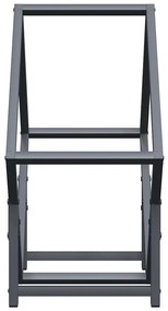 Suporte para lenha 50x25x50 cm aço laminado a frio antracite