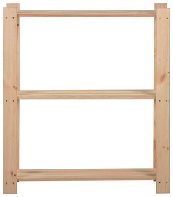 Unidade arrumação 3 prateleiras 80x28,5x90 cm pinho maciço