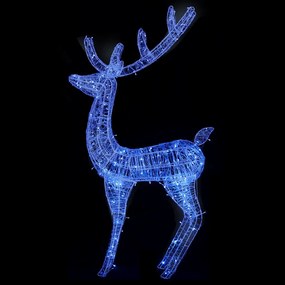 Renas de Natal XXL 2pcs 250 LEDs 180 cm acrílico azul