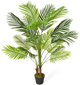 Planta Artificial 1,3 m Palmeira Fenix Falsa Artificial com Pote para Decoração de Escritório Presente Verde para Sala de Estar