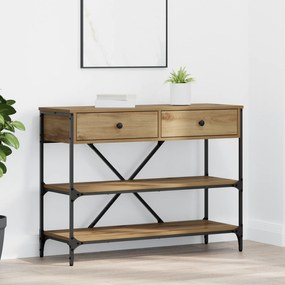 Mesa de Console Carvalho Artesanal 100x34,5x75 cm Madeira engenheirada