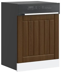 Painel máquina lavar louça deriv. de madeira carvalho castanho