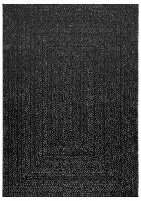 Tapete ZIZUR antracite 120x170 cm aspeto juta interior exterior