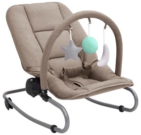 vidaXL Baloiço de bebé aço cinzento-acastanhado