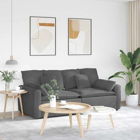 vidaXL Sofá modular com almofadas cinzento-escuro