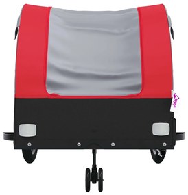 Reboque para bicicleta 45 kg ferro preto e vermelho