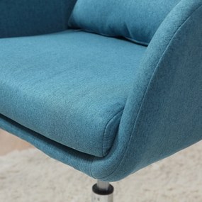 Cadeira Giratória Dolphin – Azul – Design Nórdico