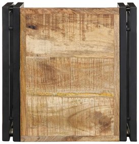 Mesa de centro 40x40x35 cm madeira de mangueira áspera maciça