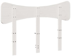 Cabeceira 135 cm madeira de pinho maciça branco
