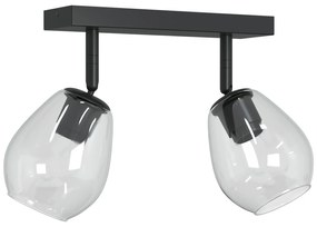 Luzes de teto com cúpula de vidro ajustável Antracite E27