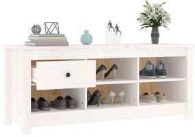 Sapateira 110x38x45,5 cm pinho maciço branco