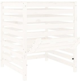 Caixote de compostagem 82,5x82,5x99,5cm pinho maciço branco