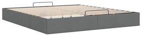 Estrutura de cama otomana sem colchão 200x200cm cinzento-escuro