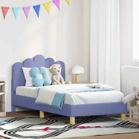 vidaXL Estrutura de Cama Infantil com Cabeceira Azul Jeans 80 x 160 cm