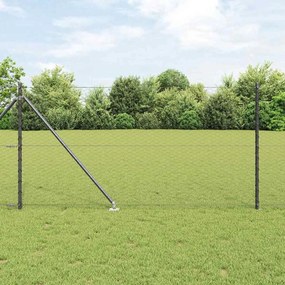 Cerca Hexagonal vidaXL Cinza 1x10 m Aço