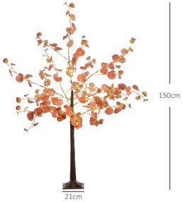 HOMCOM Árvore de Eucalipto Artificial 150 cm Árvore Artificial com 245