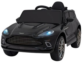 Carro elétrico para Crianças 12V 4x4 Aston Martin DBX Rodas de EVA, Assento de couro Preto