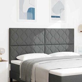 vidaXL Cabeceira em Tecido Cinza Escuro com Design de Blocos de Diamante de 180 cm