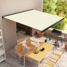 vidaXL Toldo manual com caixa 300x250 cm creme