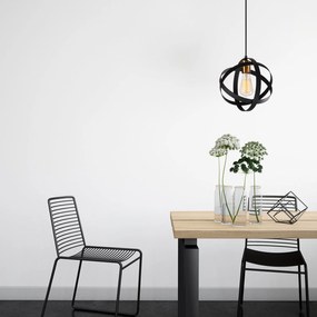 Candeeiro Chandelier Gezegen – Preto Antigo – Diâmetro 25 cm, Altura 1