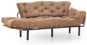 Sofá-Cama 3 Lugares Nitta – Castanho Claro – 185 x 85 x 70 cm