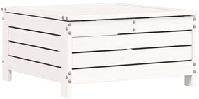 Apoio de pés p/ jardim c/ almofadão pinho maciço branco