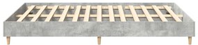 Estrutura de cama sem colchão 140x200 cm cinzento cimento