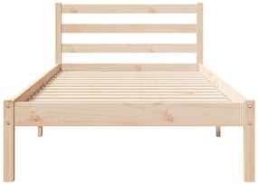 Estrutura de Cama vidaXL com Cabeceira 90x210 cm em Madeira de Pinho