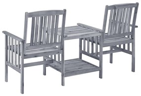 Cadeiras de jardim c/ mesa de centro 159x61x92 cm acácia maciça
