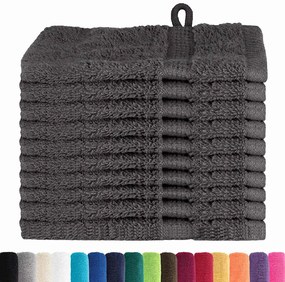 Panos de prato 10 pcs Antracite 15 x 21 cm Algodão
