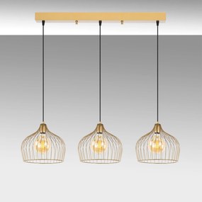 Candeeiro de Teto Bek – Dourado Brilhante – 102 x 30 x 121 cm