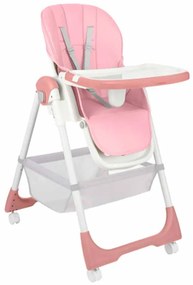 Cadeira refeições bebé até aos 3 anos ou até 15 kg, Regulação da altura Spicy+ Rosa