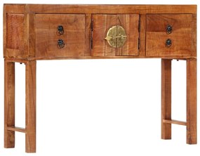 vidaXL Mesa consola 120x32x80 cm madeira de mangueira áspera maciça