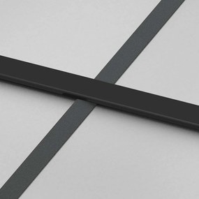 Porta desliz. c/ conj. ferragens 102,5x205cm vidro ESG preto