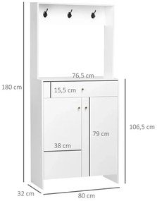 Conjunto de Sapateira e Cabide Pofu - Design Minimalista