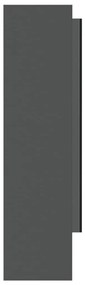 Armário espelhado para casa de banho 80x15x60 cm MDF cinzento