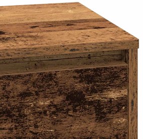 Criado-mudo vidaXL com LED Madeira Antiga 71x34,5x75 cm Madeira de Eng