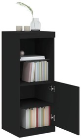 Aparador com luzes LED 41x37x100 cm preto