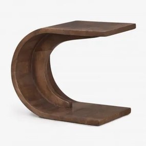 Mesa Auxiliar 45x30 Cm En Madera Rigi Madeira De Cabo Escuro - Sklum