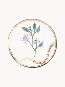 Prato para bolos em porcelana artesanal Botanica