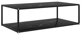 vidaXL Mesa de centro 120x60x35 cm vidro temperado preto