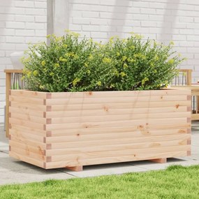 vidaXL Vaso/floreira de jardim 110x60x49,5 cm madeira de pinho maciça